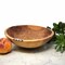 Handcarved Olive Wood Bowl 9 Inch with Bone Inlay for Serving